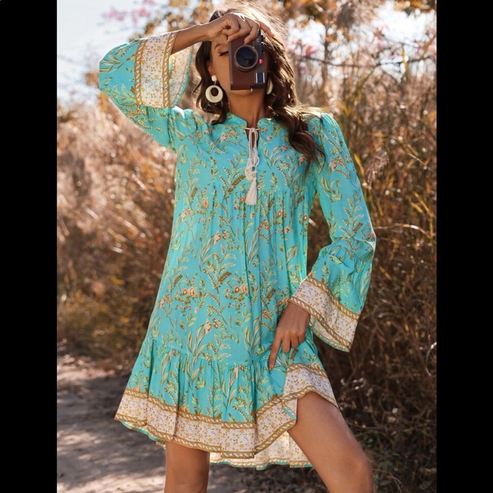 Boho paisley print Dress - Picture 4 of 9